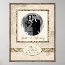 Póster L744 11x14 50º aniversario Personalizado con foto