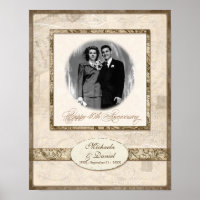 L744B Regalo de 11x14 Aniversario Personalizado co