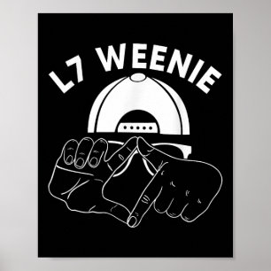 Póster L7 Weenie Loser Hands Funny Softball de béisbol de