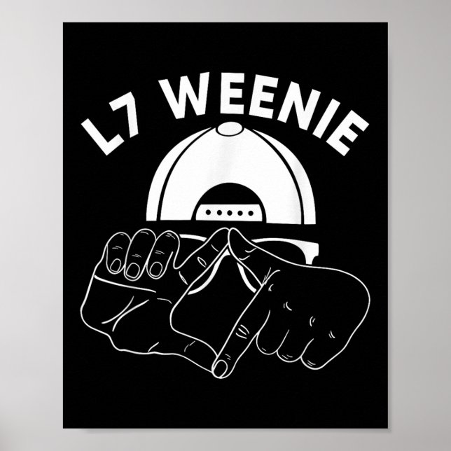 Póster L7 Weenie Loser Hands Funny Softball de béisbol de (Frente)