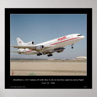 Póster L-1011 modificado despega con el X-34