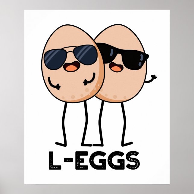 Póster L-egg Funny Egg Pun (Frente)