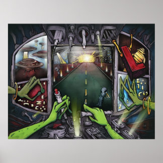 Póster L es para el lugar de aterrizaje