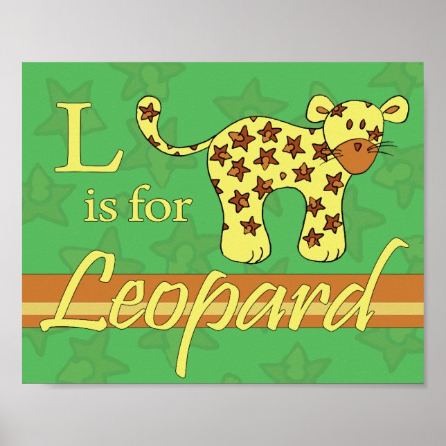 Póster L es para Leopard (chico) (Frente)