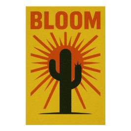 Póster L’éveil du cactus sous le soleil ardent