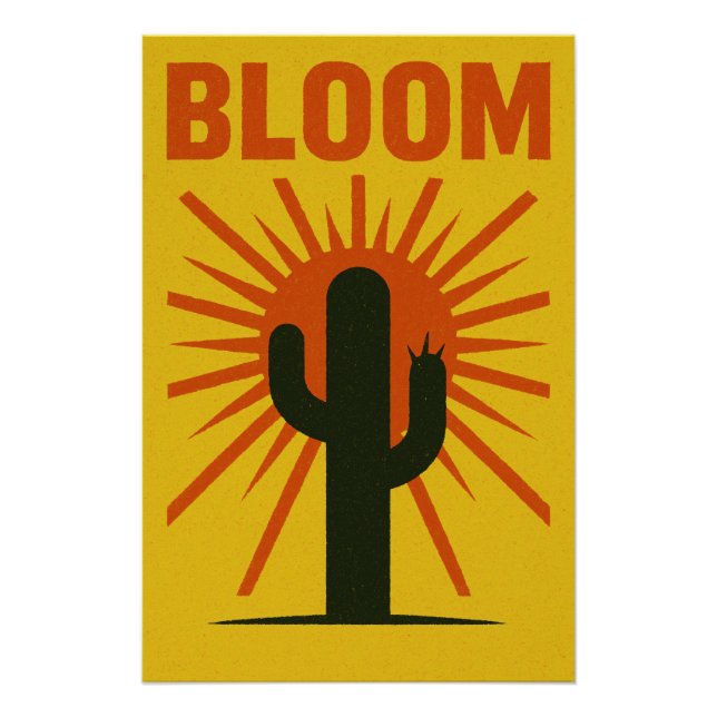 Póster L’éveil du cactus sous le soleil ardent (Anverso)