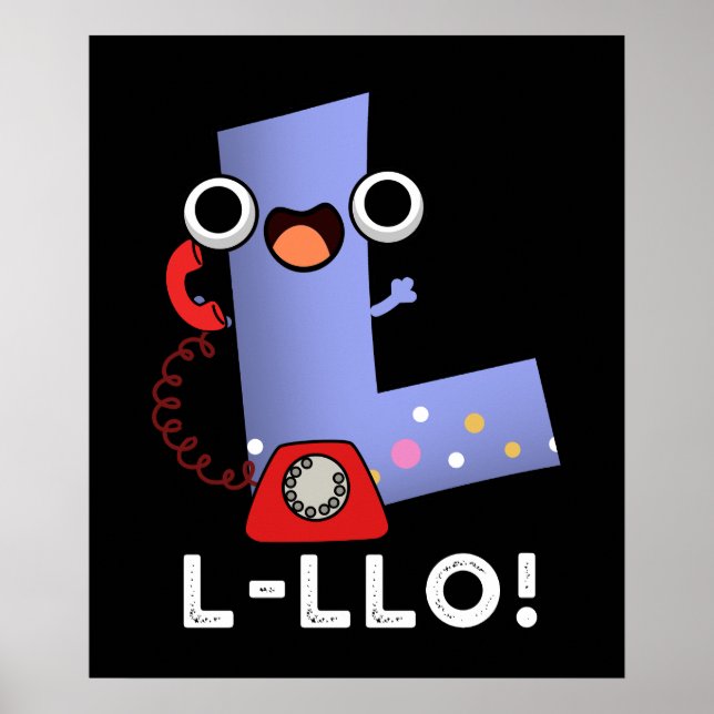 Póster L-llo Graciosa Letra L Pun Dark BG (Frente)