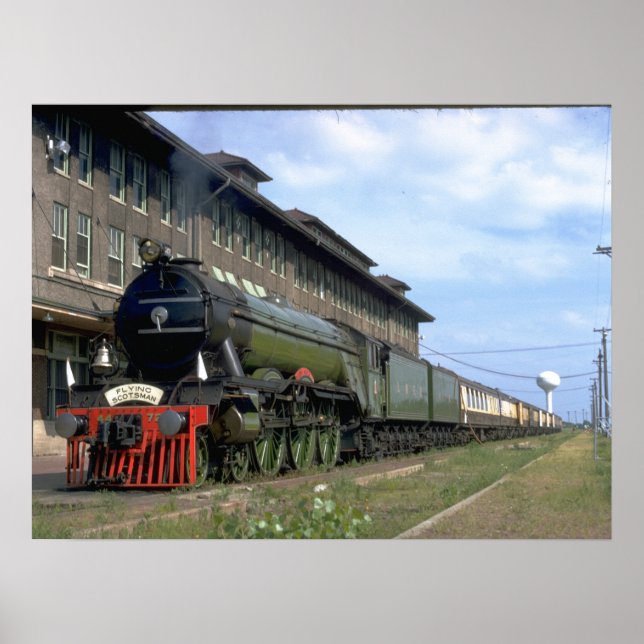 Póster L&N 4-6-2 con "Flying Scotsman_Trains" (Frente)
