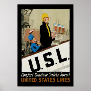 Póster L.U.E. ~ Comodidad, Cortesía, Seguridad, Velocidad