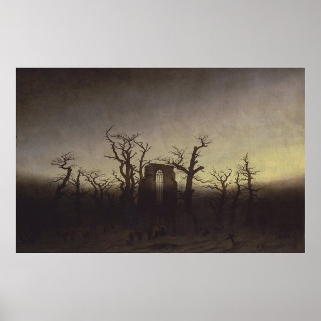 Póster La abadía de Oakwood - Caspar David Friedrich (Frente)
