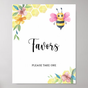 Póster La abeja niña está en camino \  Favores