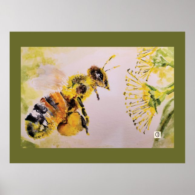 Póster la abeja y la flor (Frente)