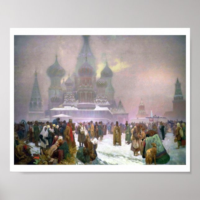 Póster La abolición de la servidumbre en Rusia, Mucha (Frente)