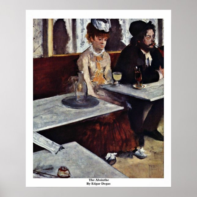 Póster La Absinthe De Edgar Degas (Frente)