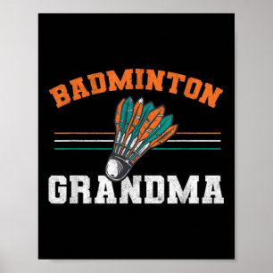 Póster La abuela de Badminton Birdie Women Badminton
