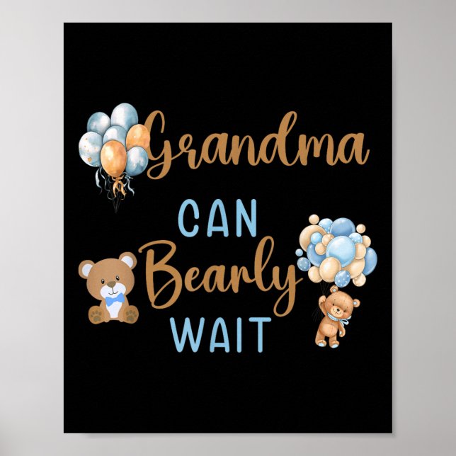 Póster La Abuela Puede Esperar A Que El Baby Shower Neutr (Frente)