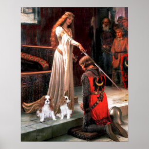 Póster La Academia con 2 Caballeros Blenheim King Charles