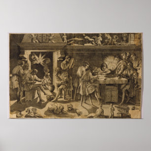 Póster La academia de Baccio Bandinelli, 1547