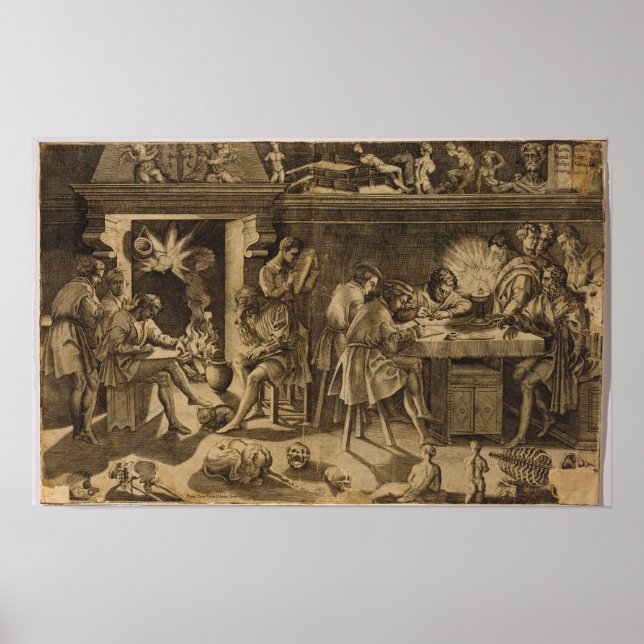 Póster La Academia de Baccio Bandinelli, 1547 (Frente)