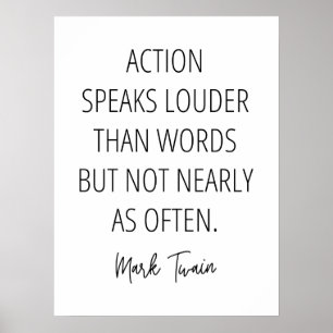 Póster La acción habla más que las palabras, pero...
