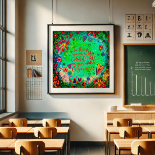 Póster La actitud divertida y el esfuerzo citan la inespi