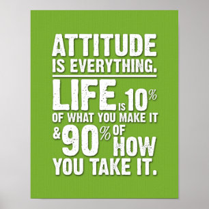 Póster La actitud es todo Poster - verde