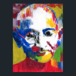 Póster La acuarela colorida moderna Mahatma Gandhi<br><div class="desc">Moderna acuarela colorida Mahatma Gandhi elegante poster de pintura artística.</div>