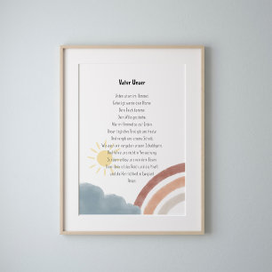 Póster La acuarela del Boho es la oración del señor en la