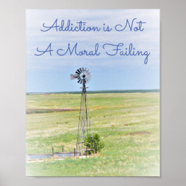 Póster La adicción no es un Poster que falla moralmente