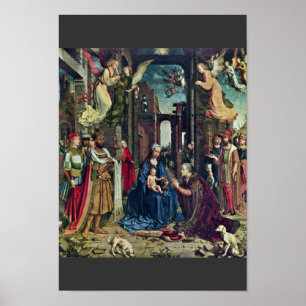 Póster La adoración de los reyes en enero Gossaert (el
