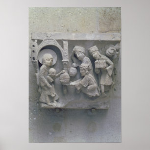 Póster La adoración de unos de los reyes magos
