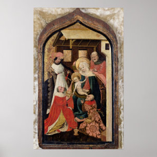 Póster La adoración de unos de los reyes magos
