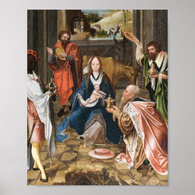 Póster La adoración del feriado Magi-Jesus (Frente)