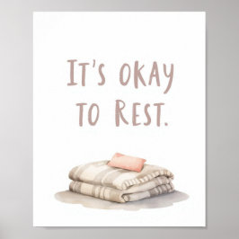 Póster La afirmación “Está bien descansar” de The Quiet G