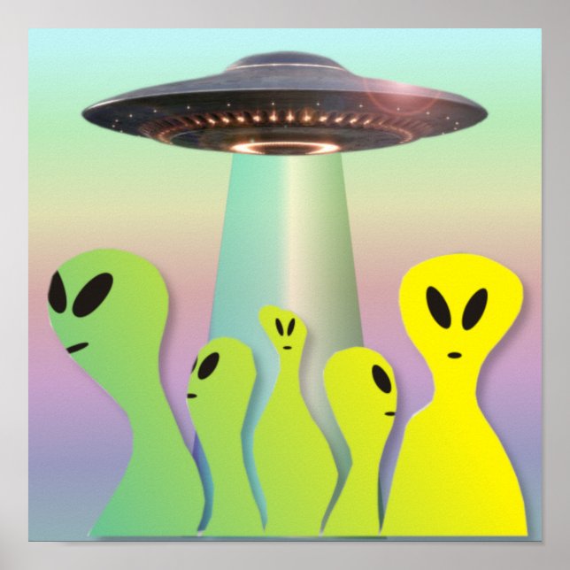 Póster La agradable plaza de los Alienígenas (Frente)