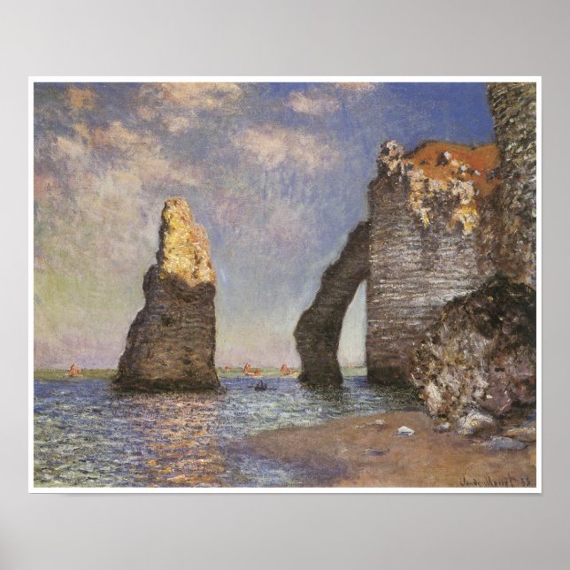 Póster La aguja, Etretat, 1885 (Frente)