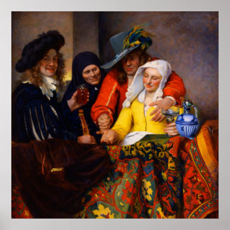 Póster La alcahueta de Johannes Vermeer