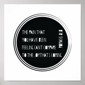 Póster La alegría que vienen los romanos 8:18