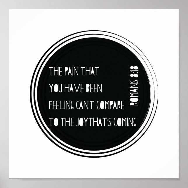 Póster La alegría que vienen los romanos 8:18 (Frente)