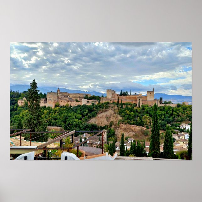 Póster La Alhambra de Granada España (Frente)