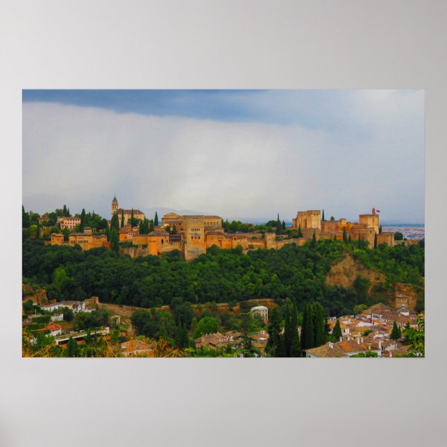 Póster La Alhambra en Granada, España (Frente)