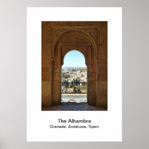 Póster - La Alhambra Granada, Andalucía, España