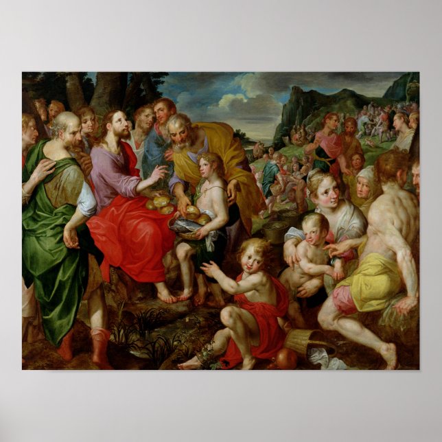 Póster La alimentación de los cinco mil (Frente)