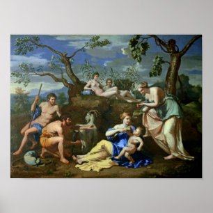 Póster La alimentación del niño Júpiter, c.1640