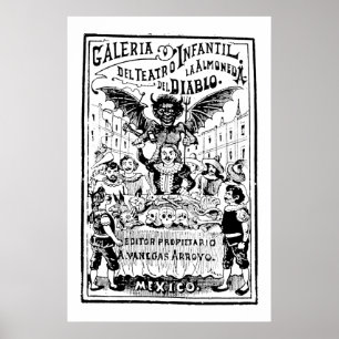 Póster La Almoned del Diablo de José Guadalupe Posada