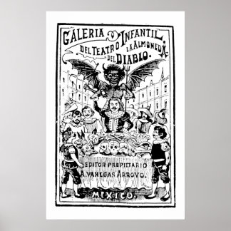 Póster La Almoned del Diablo por José Guadalupe Posada