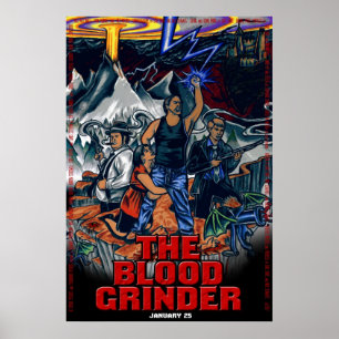 Póster La amoladora de la sangre - Uno-Hoja de teatro