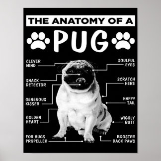 Póster La Anatomía De Un Amante De La Mascota Pug
