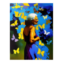 La anciana y las mariposas