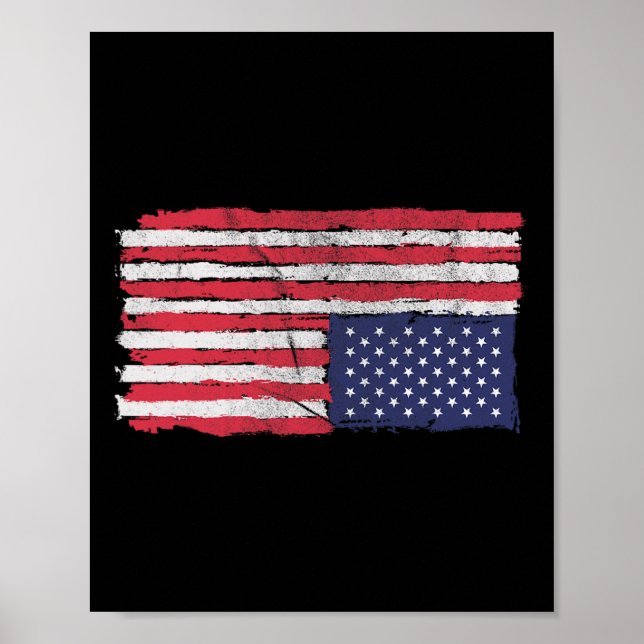 Póster La angustia de la bandera norteamericana boca abaj (Frente)